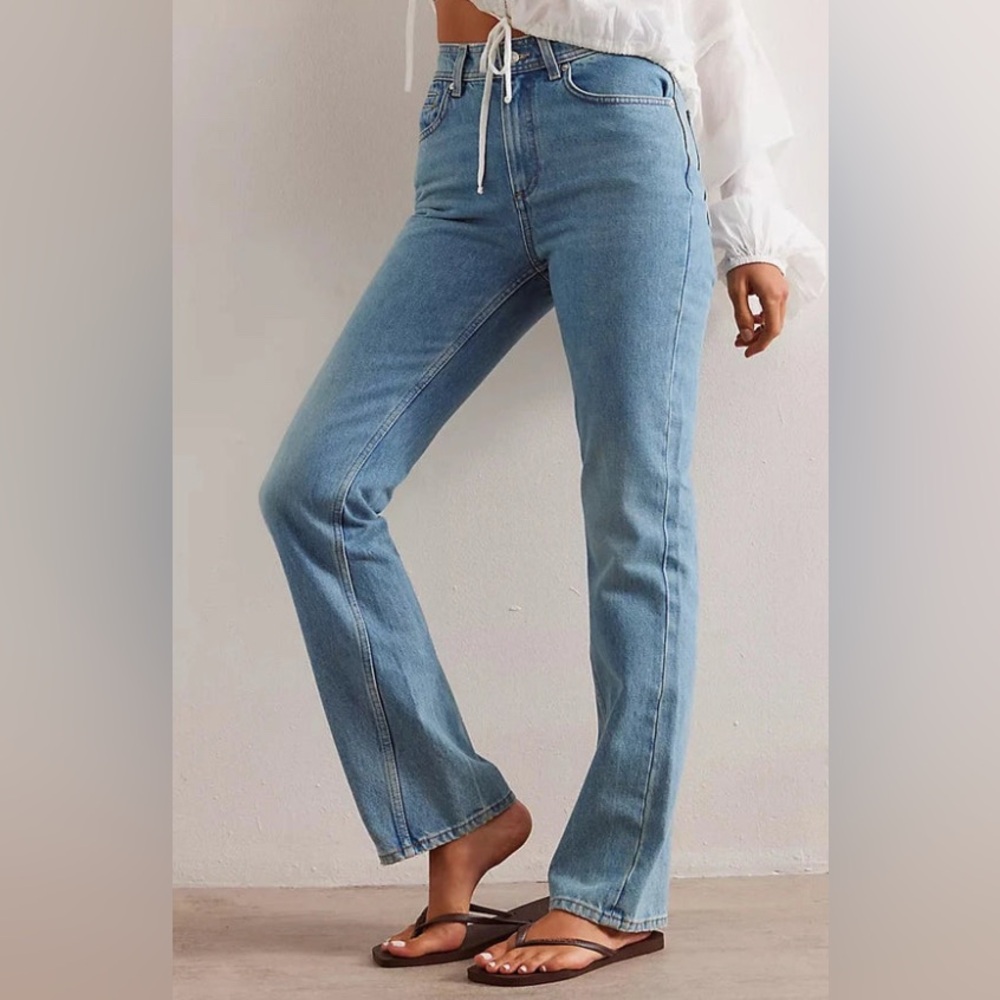 Free People Xena High Rise Slim Straight Size 25 NWT